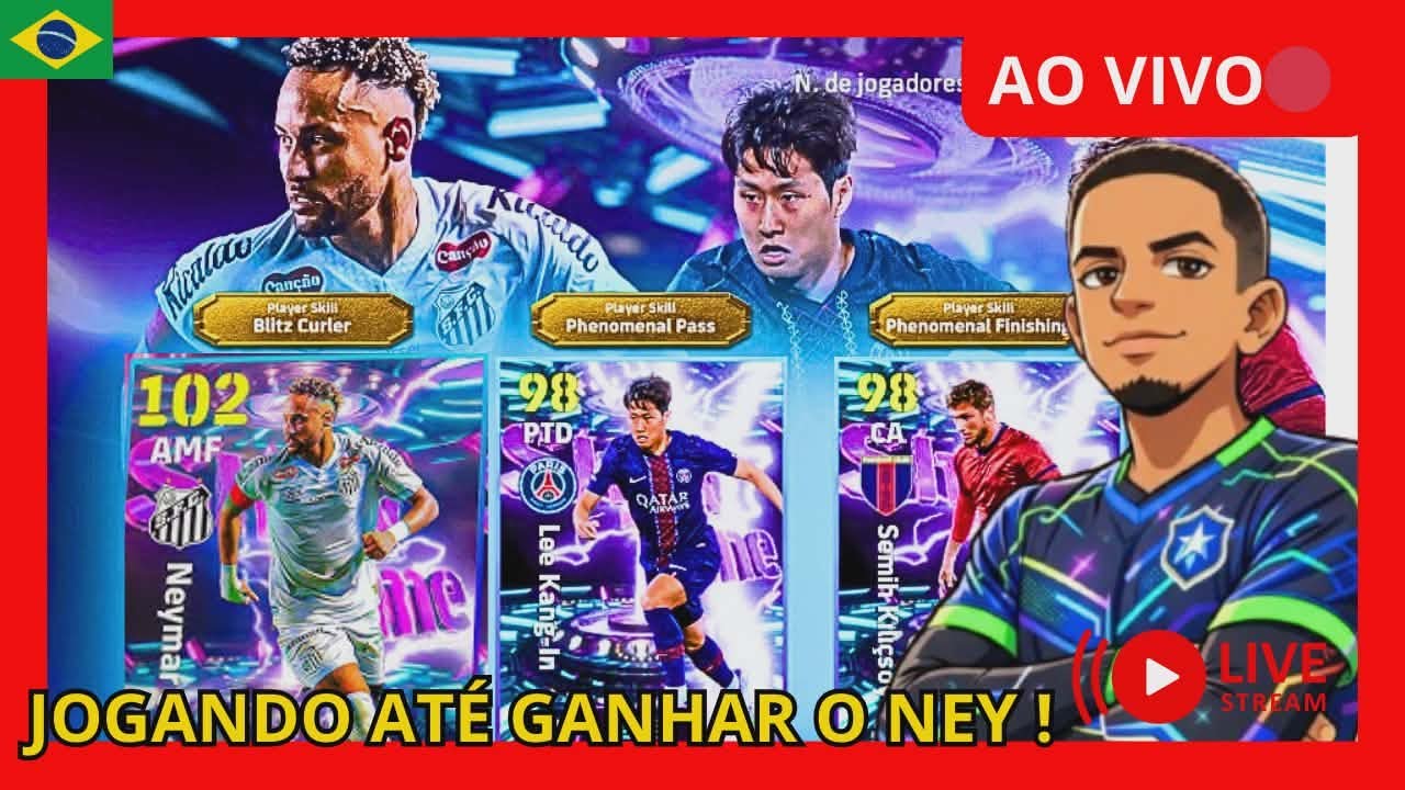 🔴⚽JOGANDO EFOOTBALL ATÉ GANHAR O NEYMAR BLITZ CURLER 
✋🤪🤚