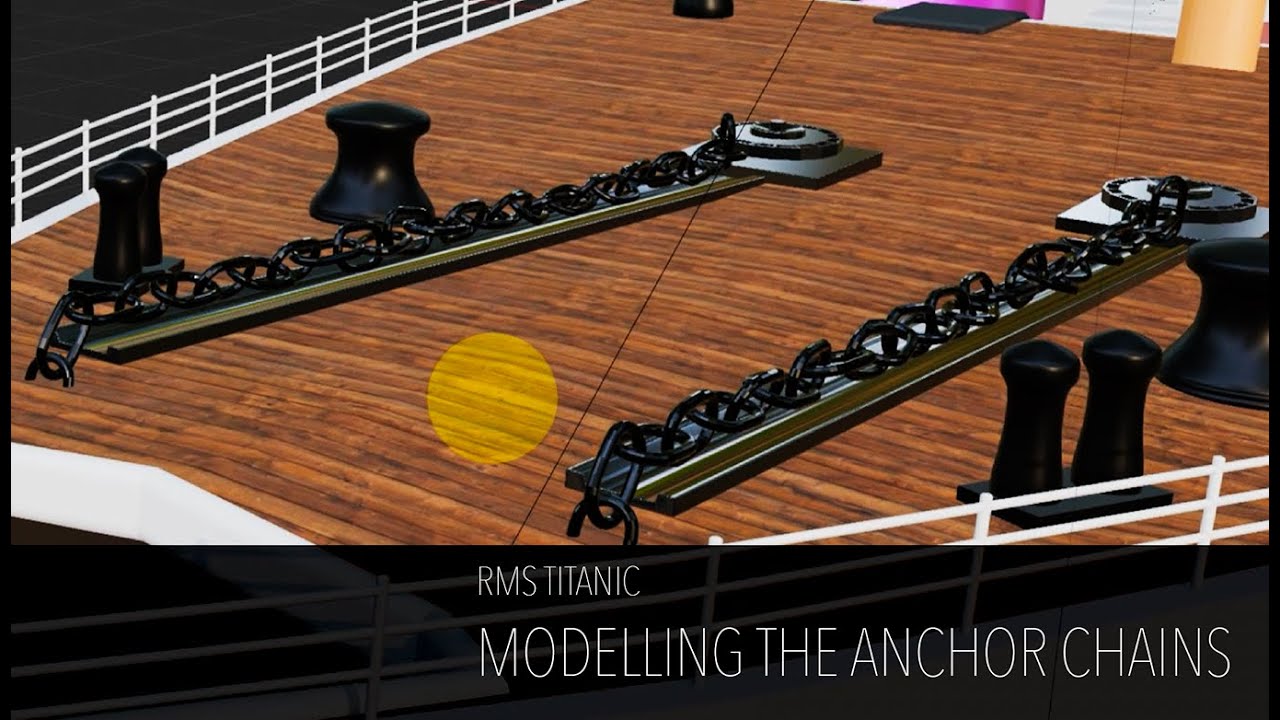 Blender 3D - Titanic - RTM-022 - Anchor Chains & Export to Unity
