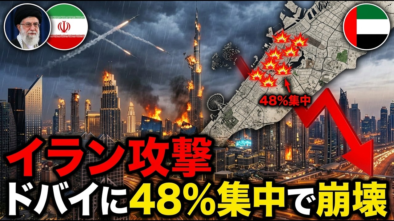 【自爆ｗ】ドバイに1672機のドローンを撃ち込んだイランが自国民ごと詰んだ理由