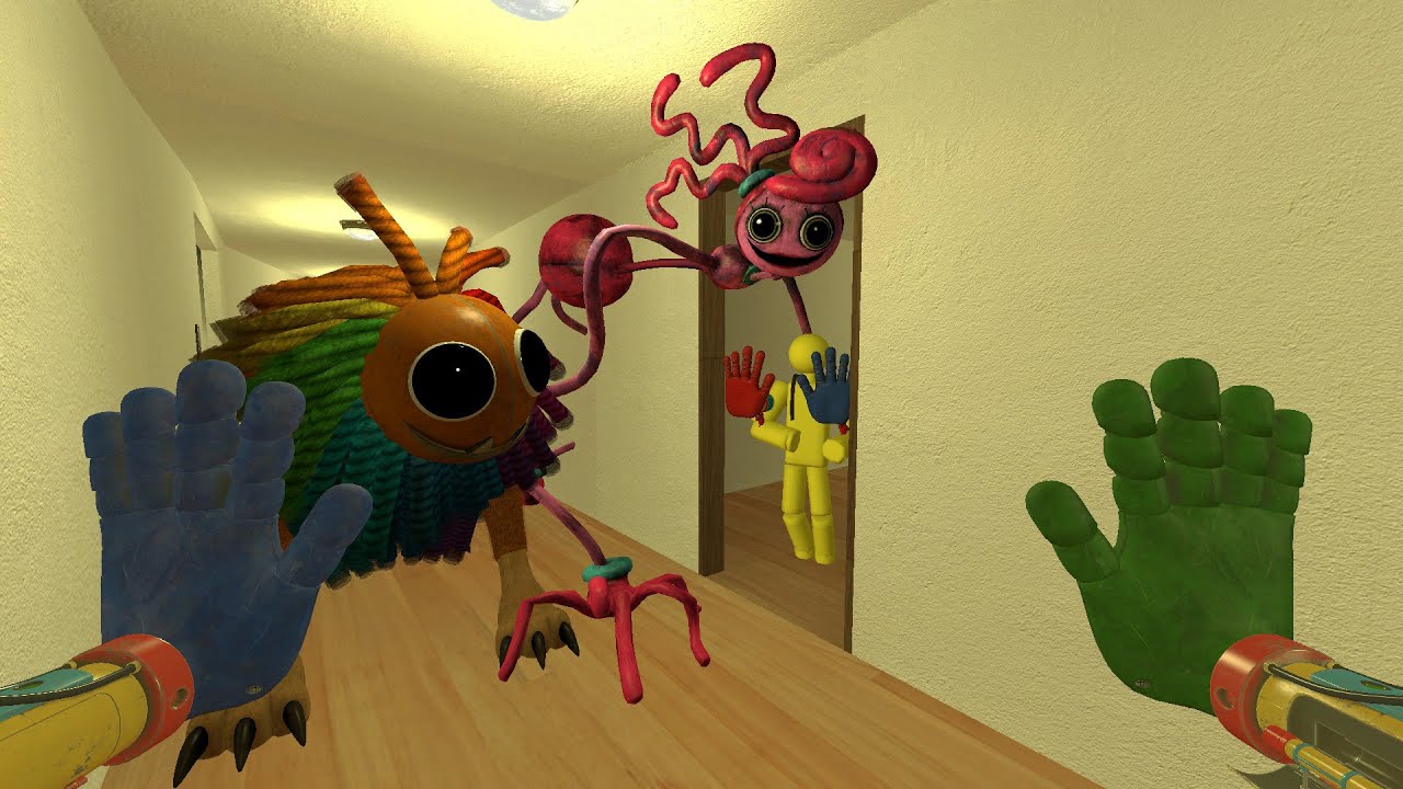 HIDE AND SEEK! PT 5! Mommy Long Legs & Yarnaby Looking for 100 Players in Liminal Hotel in Gmod