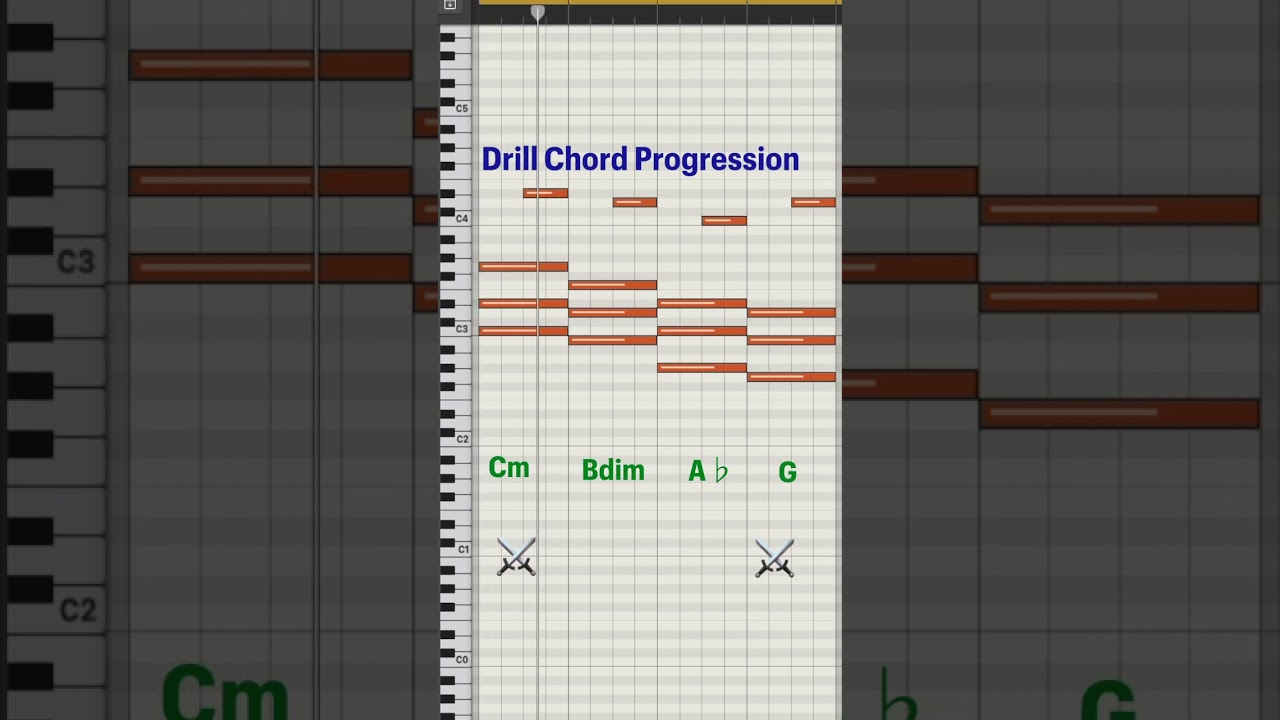 Use this chords to make the hardest drill beats #beatmaker #logicprox