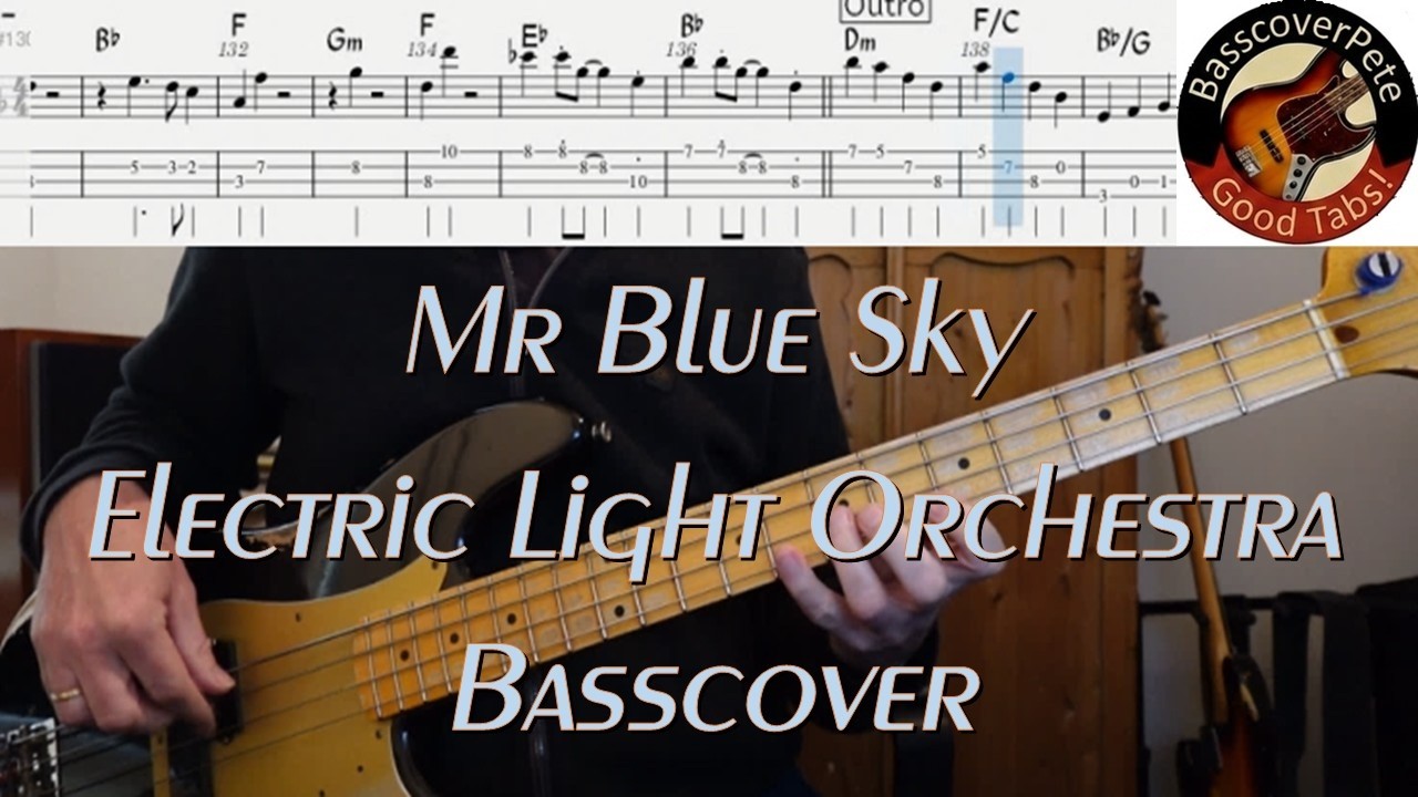 Electric Light Orchestra (ELO) - Mr. Blue Sky. Bass Cover Tabs Score (standard notation) Chords