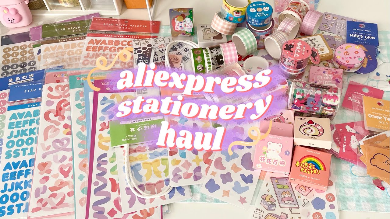 ✂️ aliexpress stationery haul | stickers and washi tapes