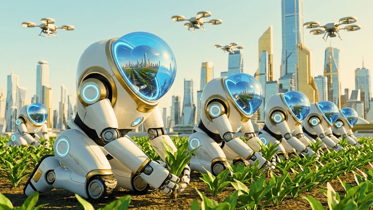 Solarpunk City Farming: A Peaceful Future 🌿 | 4K Relaxing Visuals