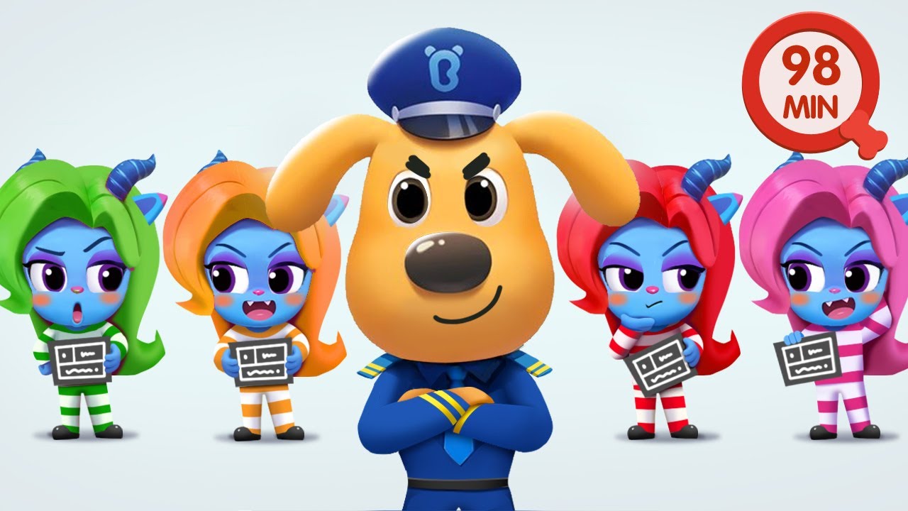Antels at the Police Station | Funny Cartoons for Kids | Police Cartoon | Sheriff Labrador