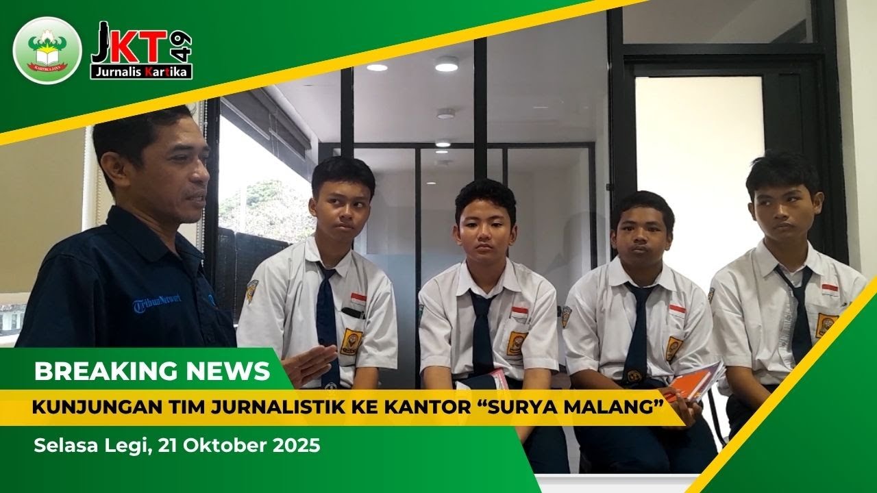 KUNJUNGAN TIM JURNALISTIK KE KANTOR REDAKSI SURYA MALANG