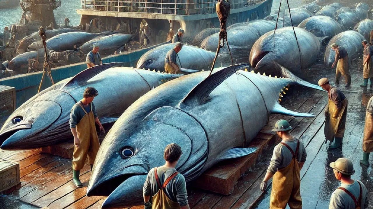 Most Dangerous Longline Fishing - Fight Giant Tuna and Swordfish in Fierce Ocean Storm