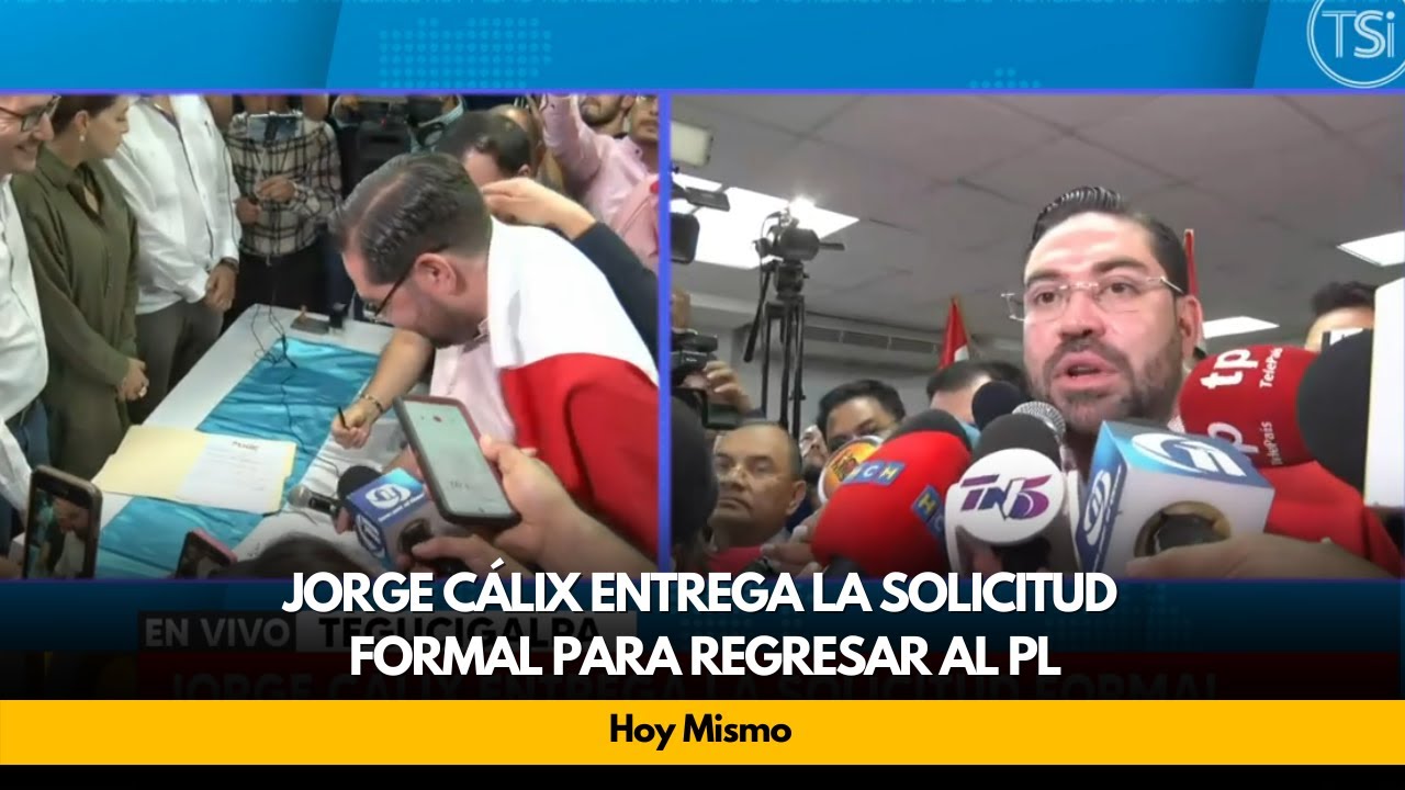 Jorge Cálix entrega la solicitud formal para regresar al PL