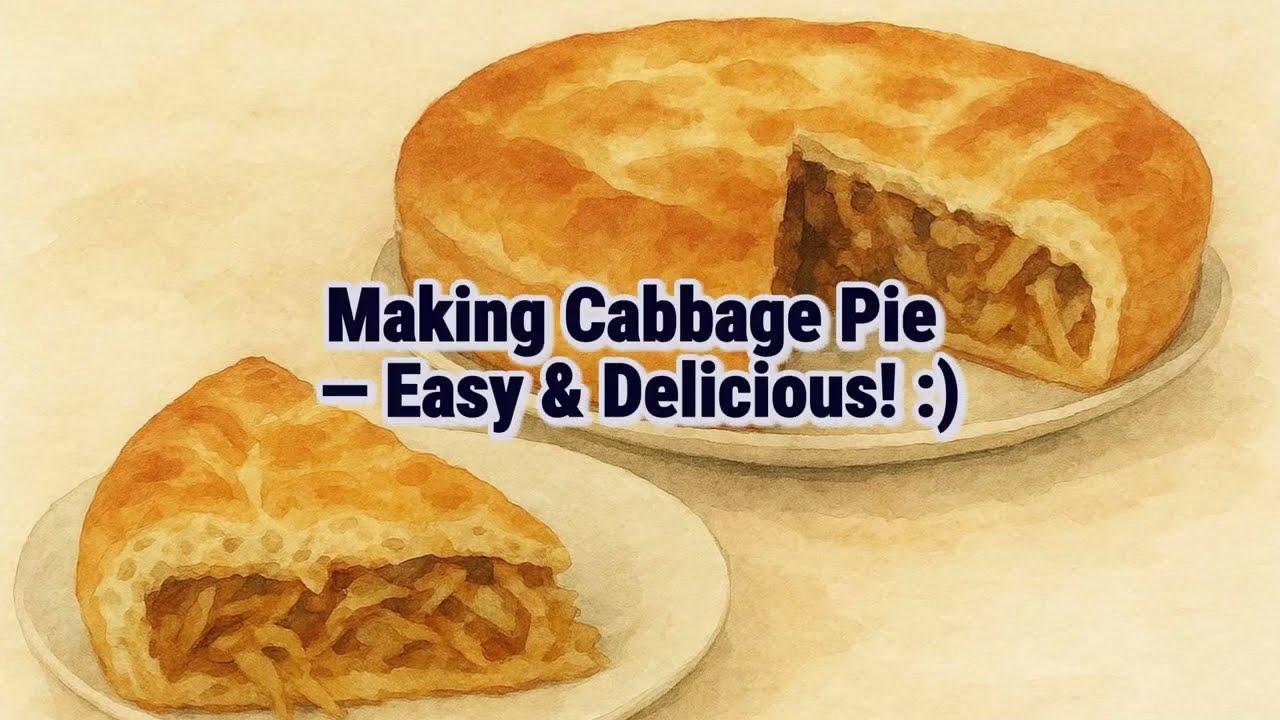 Super easy but soooo delicious cabbage pie — Your new favorite recipe! :)