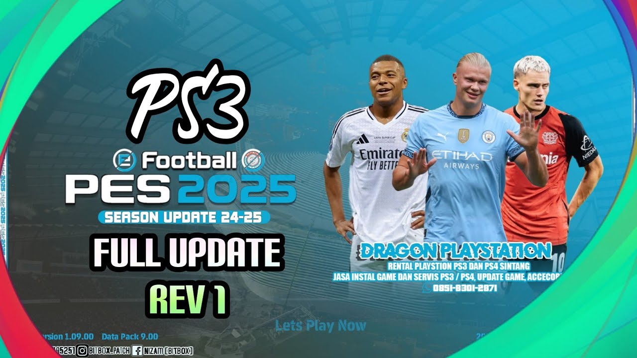 EFOOTBALL PES 2025 BITBOX PATCH FULL UPDATE REV 1 SUMMER SEASON PS3 PKG