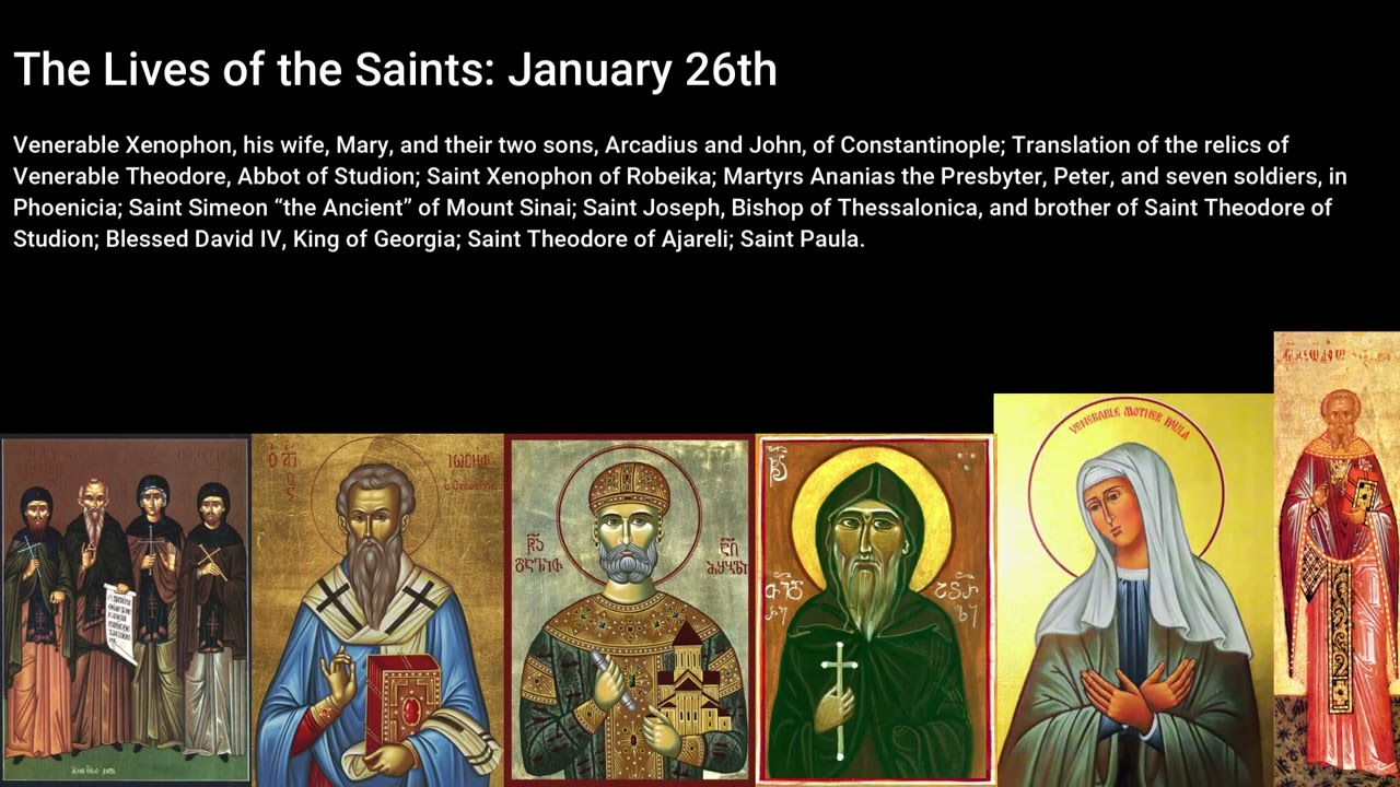 The Lives of the Saints - January 26th