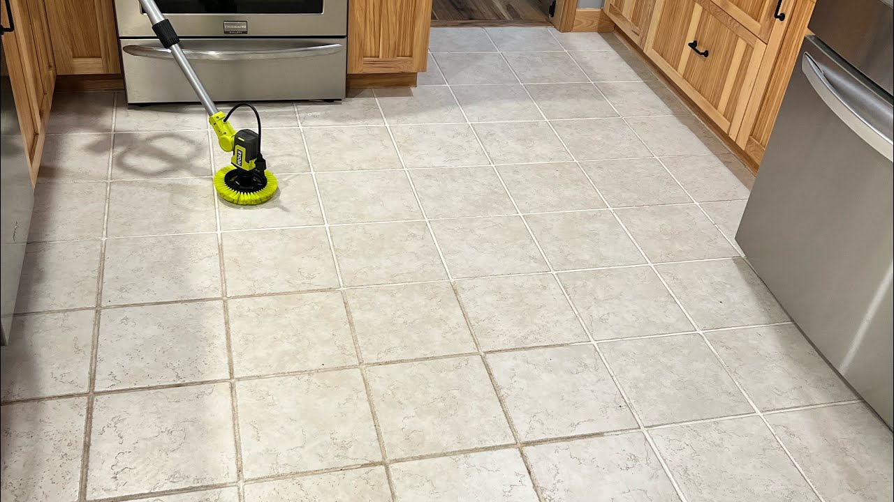 Ryobi power scrubber vs other options on kitchen floor
