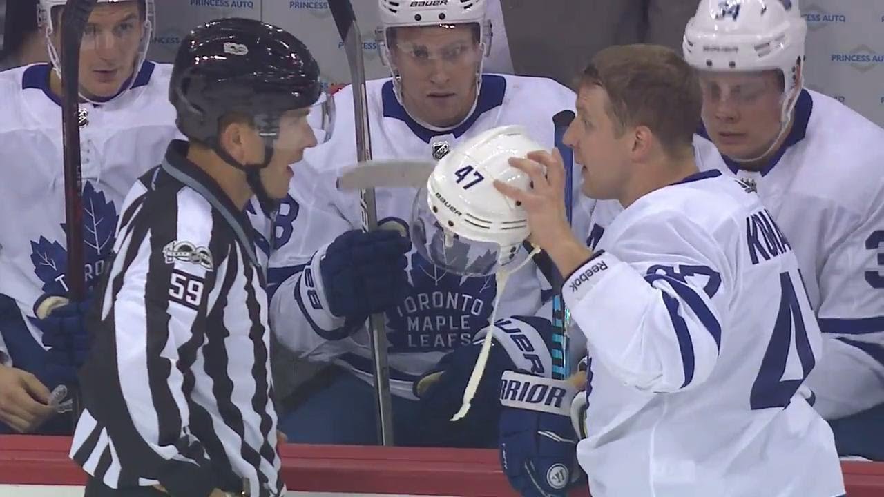 Komarov gets called for rare 