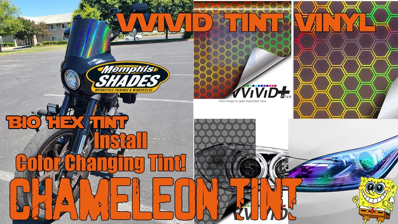 How To Harley-Davidson Windshield Vinyl Tint Install VViVid Bio HEX Vinyl- Smoke Tint Memphis Shades