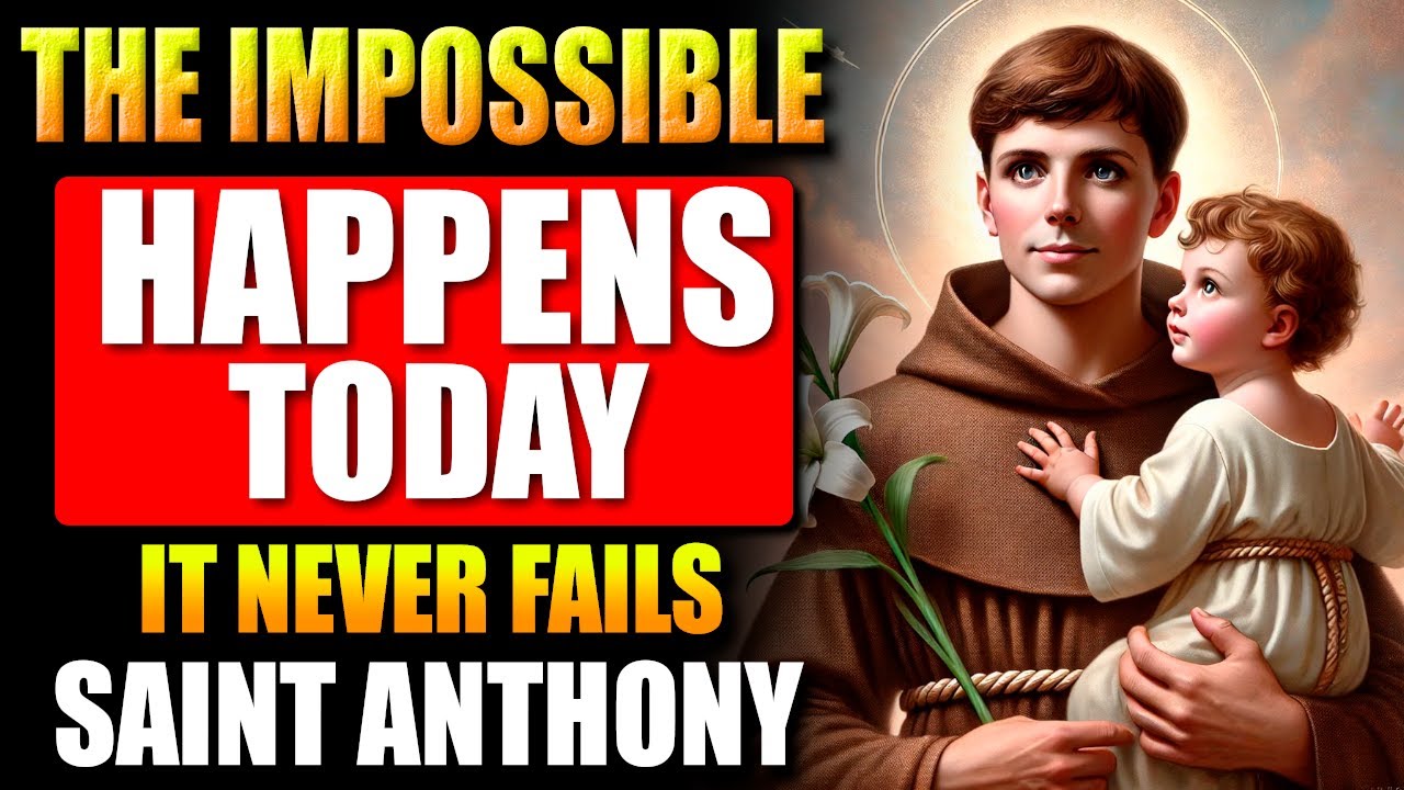 🛑TODAY IS THE DAY OF YOUR IMPOSSIBLE MIRACLE 🙏SAINT ANTHONY WILL HELP YOU WITH THIS PRAYER!