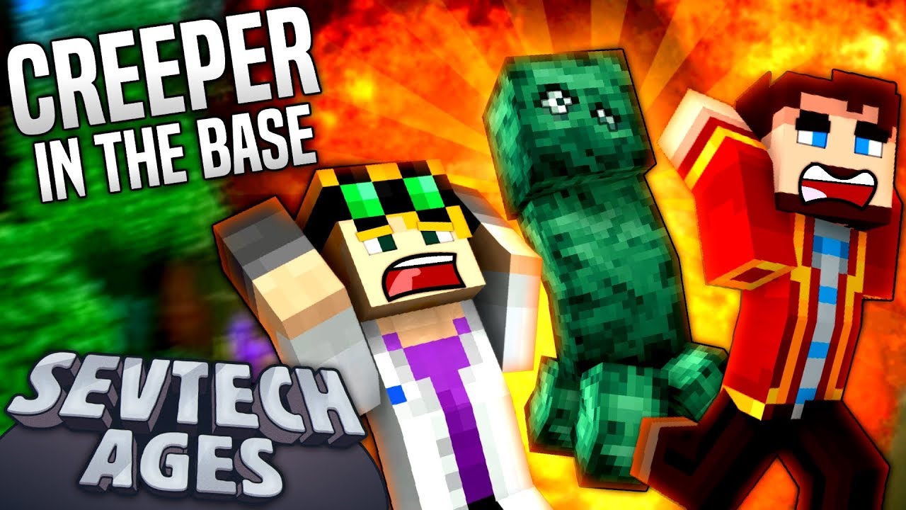 Minecraft - CREEPER IN THE BASE! - SevTech Ages #37