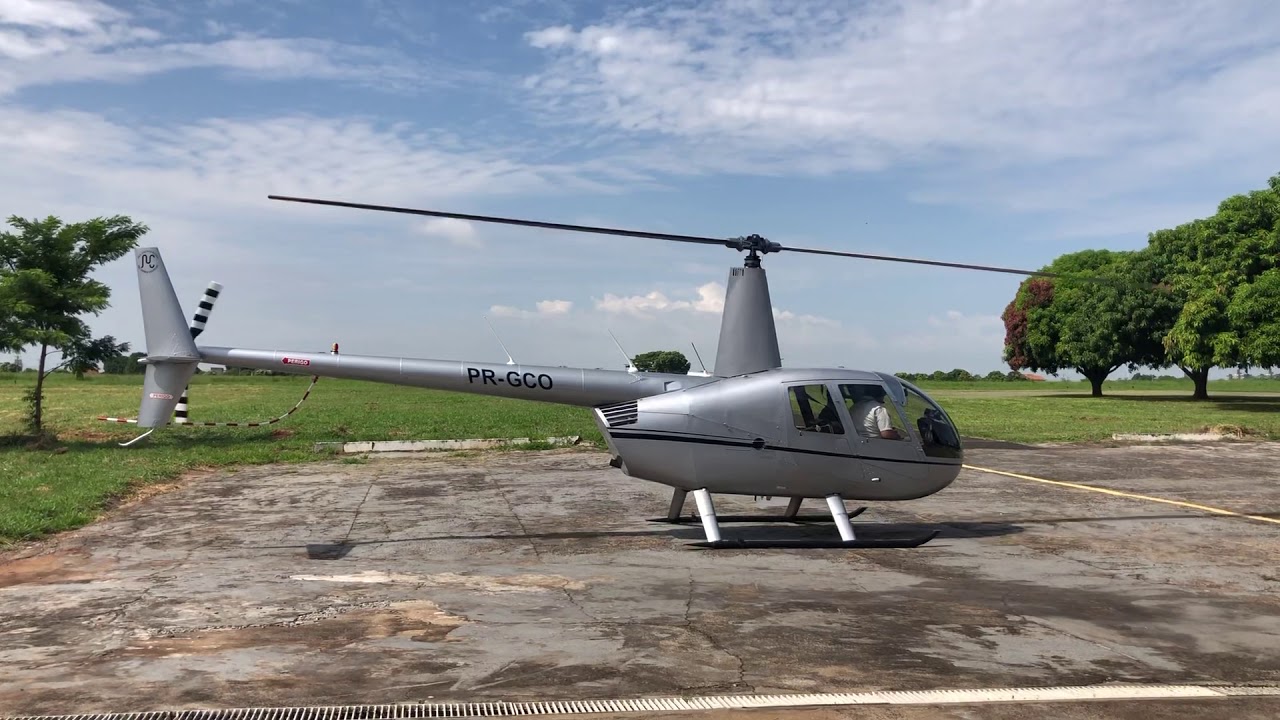 Decolagem do R44 - PR-GCO