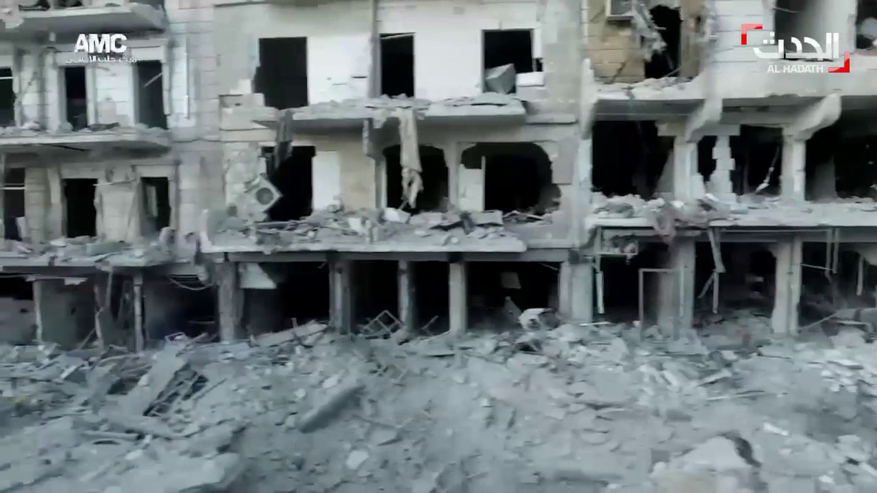 شاهد من الجو دمار حي الشعار #حلب