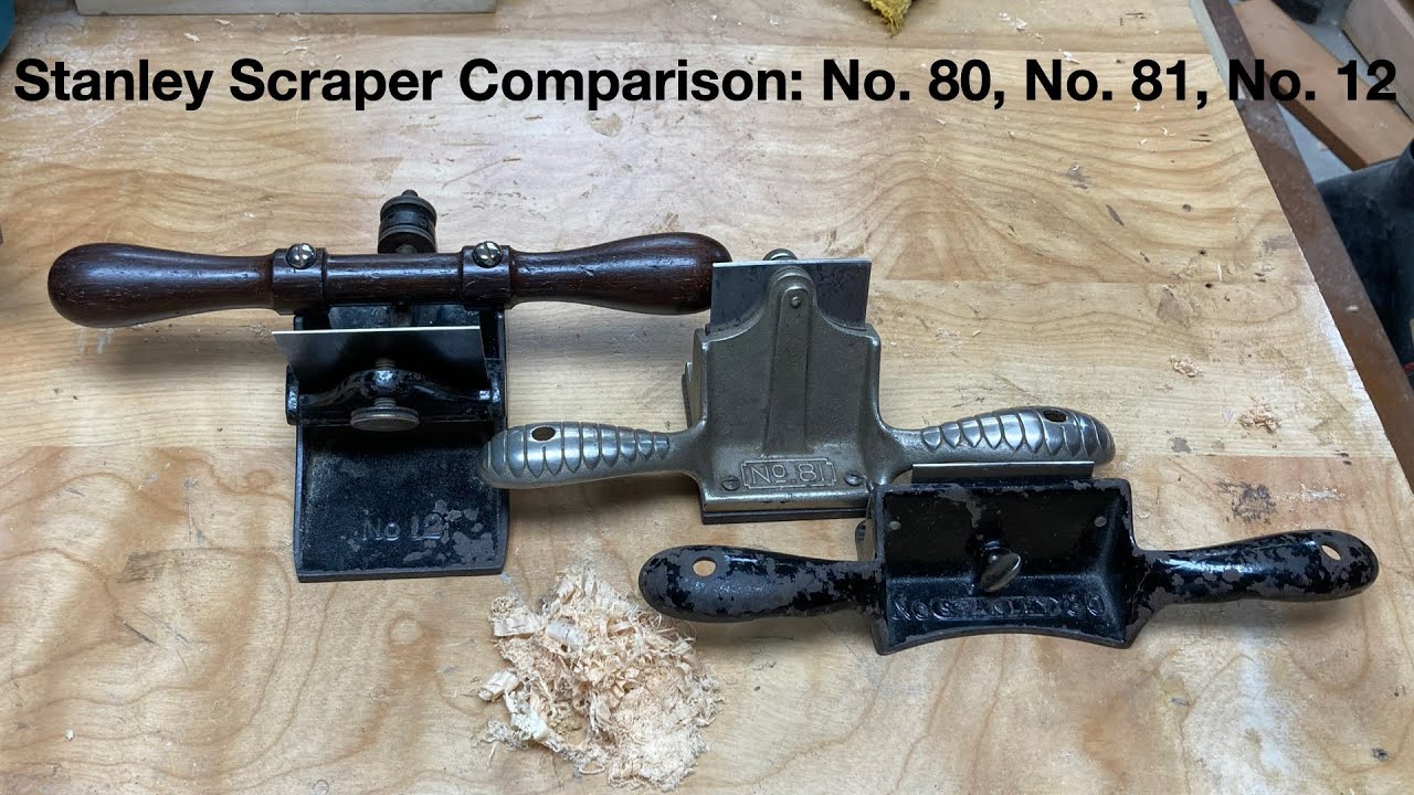 Stanley Scraper Planes Compared and Explained. Numbers 12, 80, and 81