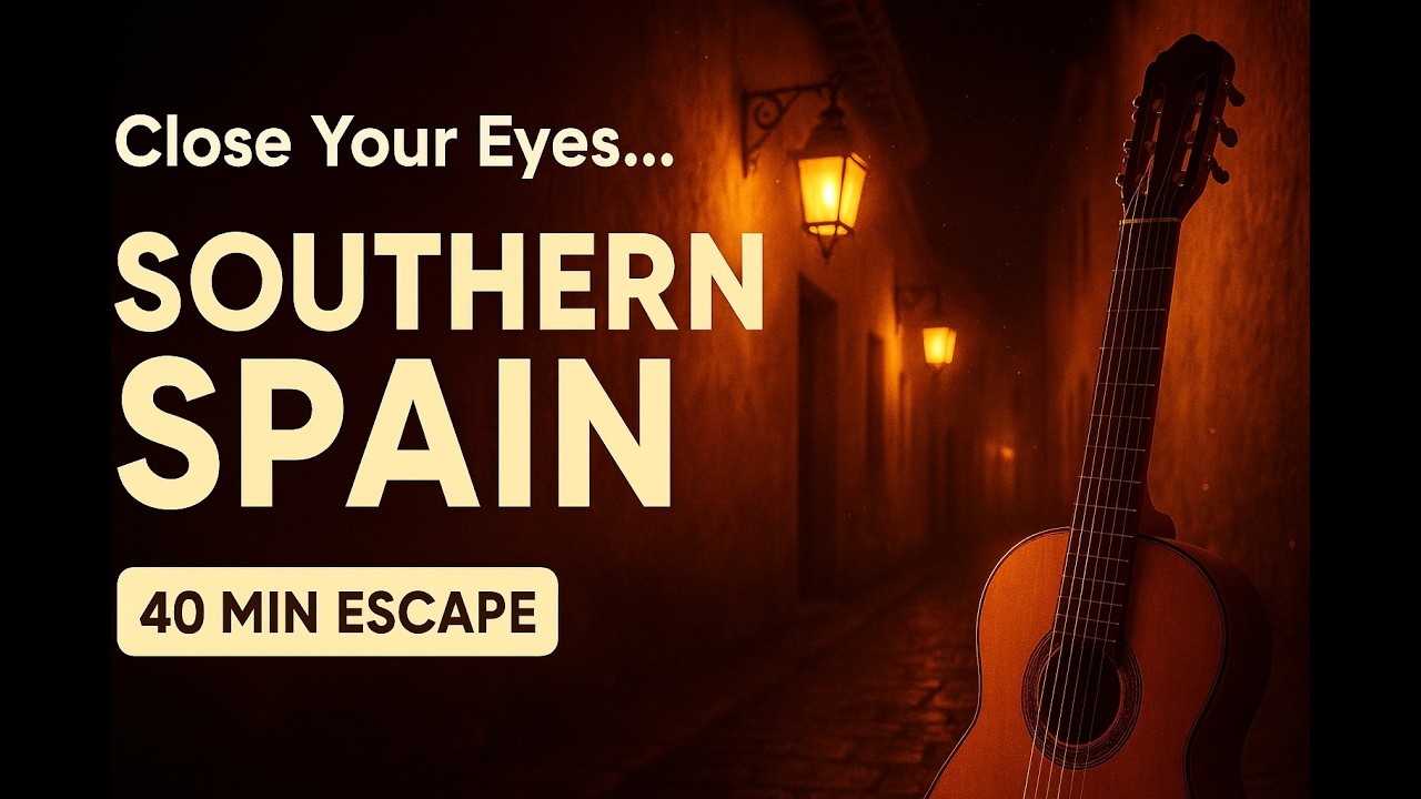 Close Your Eyes… You’re in Southern Spain 🌙✨ | Warm Mediterranean Night (40 Min Escape) #calm #relax