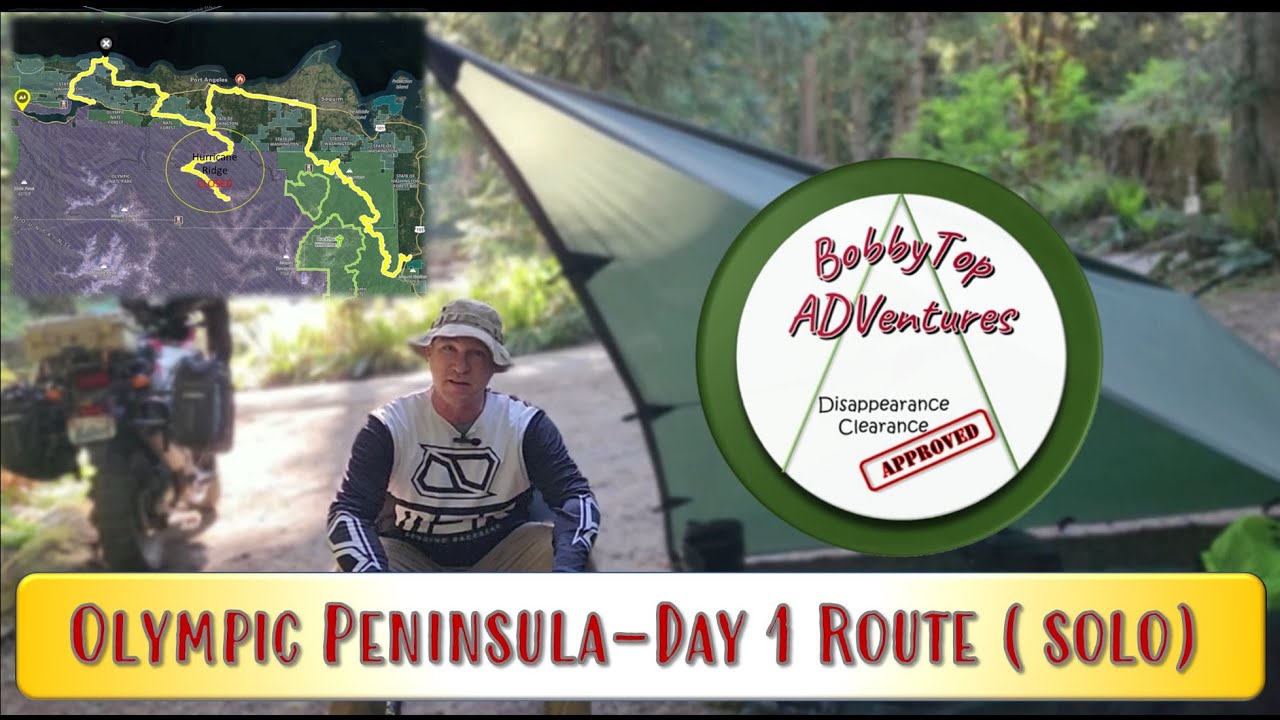 Day 1 Track of the Olympic Peninsula Loop-Solo | Honda Africa Twin | Tarp Shelter