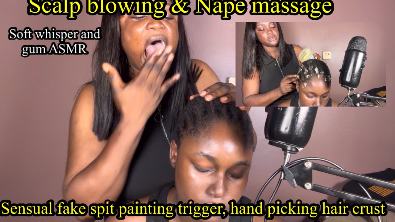 ASMR ✨Fake spit paint, scalp blowing and all round head triggers for insomnia