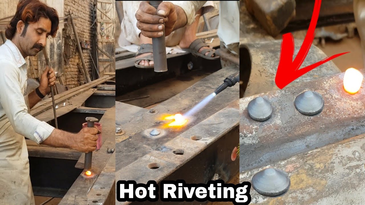 Incredible Hot Riveting Technique Smooth Rivet |Truck Chassis Restoration