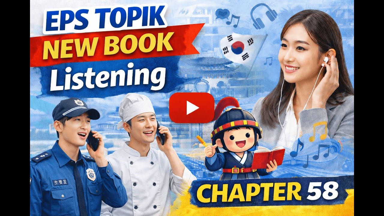 Eps Topik New Book Chapter 58 Listening || #learnkoreanwithpurna #korean #epstopik #chapter58