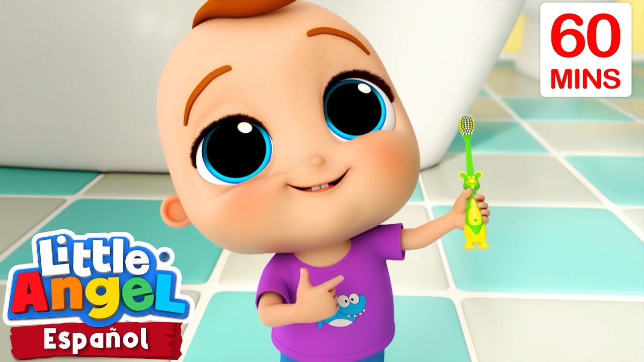 Bebé Juan aprende a cepillar sus dientes |Canciones Infantiles con Bebé Juan🎵| Little Angel Español