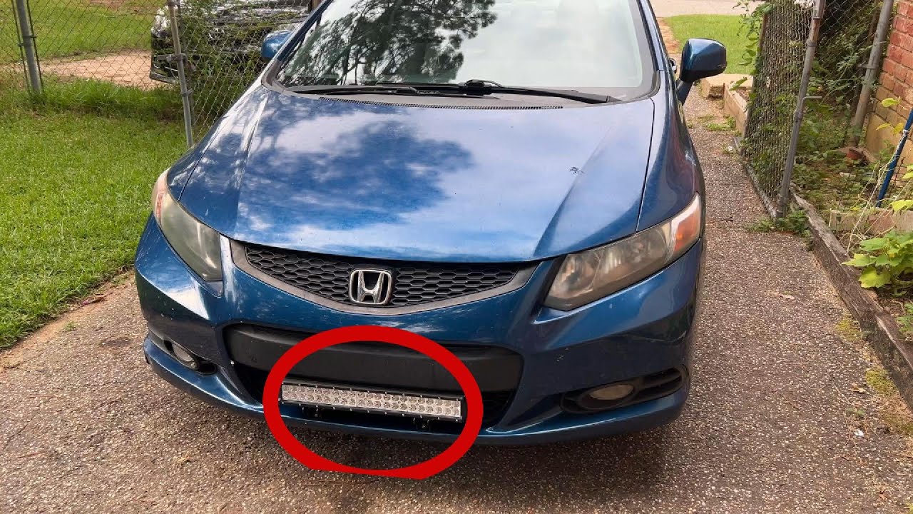 Installing 20Inch Led Light Bar on my Honda Civic!