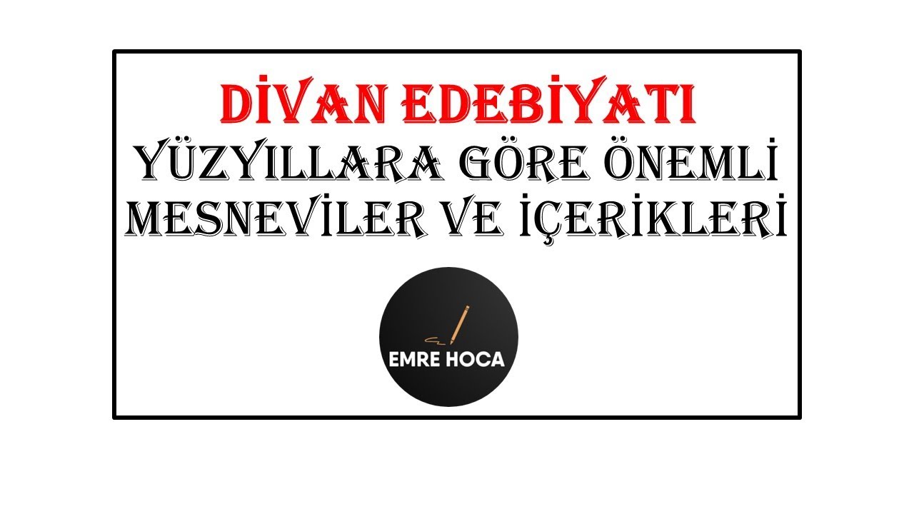 Divan Edebiyatı'nda Önemli Mesneviler #divanedebiyatı #emrehoca