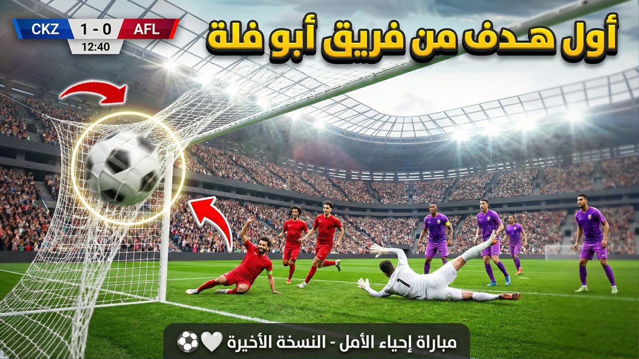 اول هدف من فريق ابو فلة 🔴مباراة إحياء الأمل - النسخة الأخيرة ⚽🤍