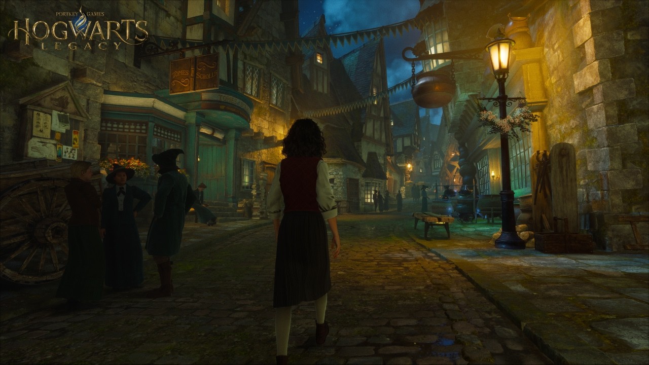 [4K] Relaxing Spring Walk to Hogsmeade From Gryffindor Common Room | Hogwarts Legacy Ambience