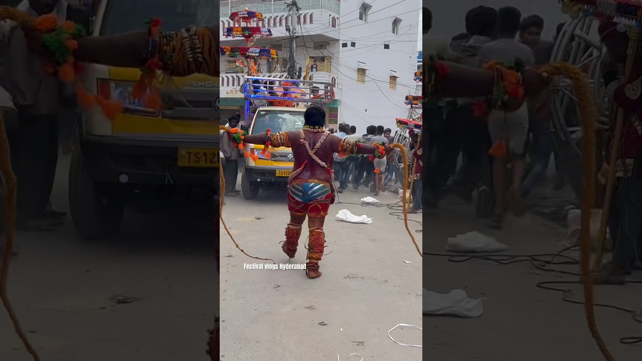 Potharaju Sudden Entry at Puranapool Bonalu 2023 #bonalu2023 #ytshorts #shorts #viralvideo #bonalu