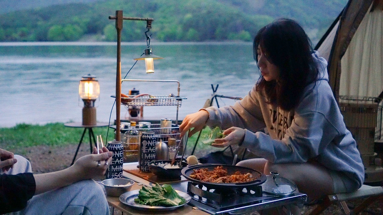다시 오고 싶은 인생 캠핑장 🤗 | 우중캠핑 | 캠핑 | 호숫가캠핑 | 캠핑요리 | camping | camp