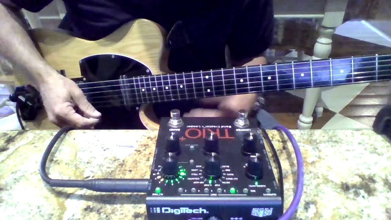 Demo of all Styles Genres of Bass and Drums for the Digitech Trio + Plus Looper and Band Creator