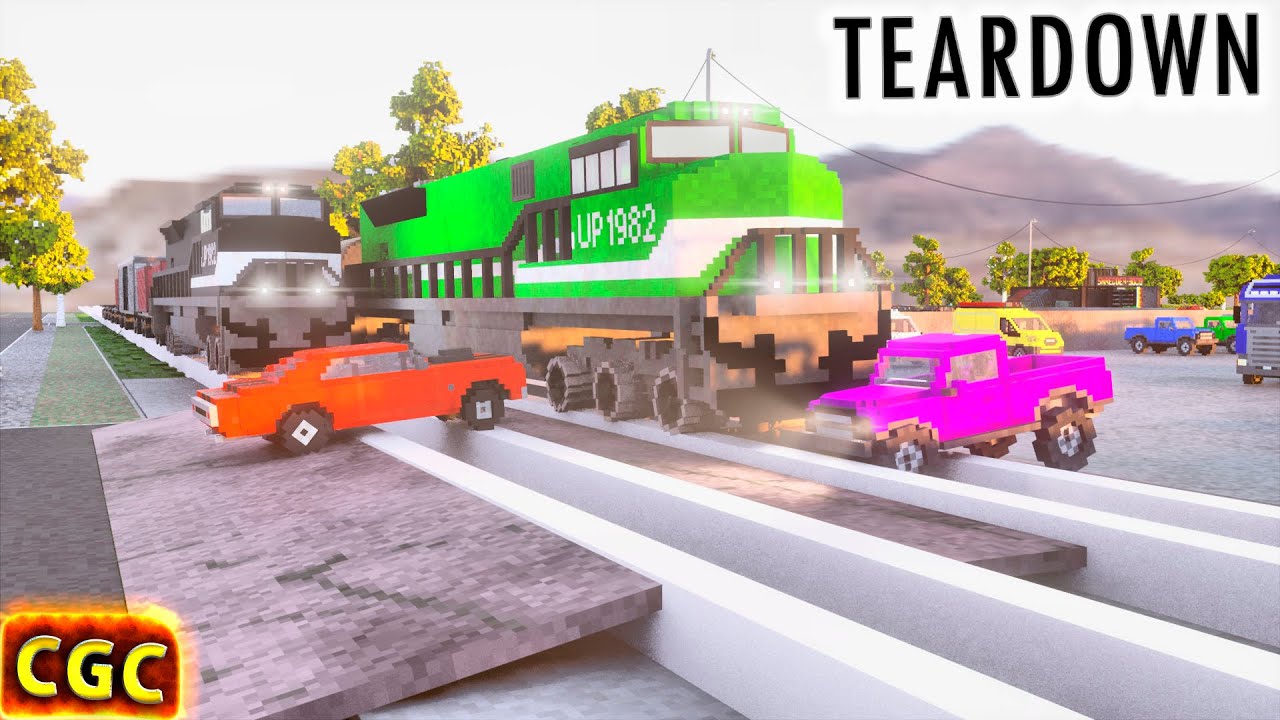 Trains railroad crossing in TearDown #10