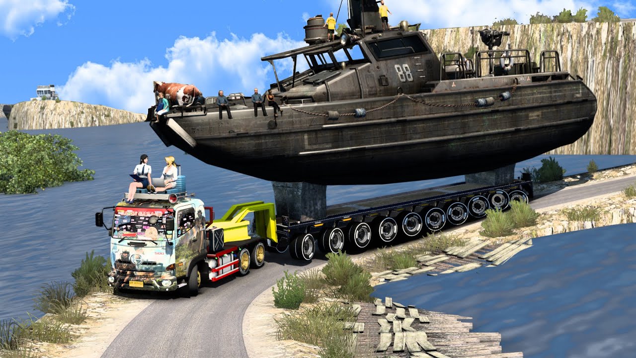 Overloaded Trailer - the most dangerous road | Euro Truck Simulator 2