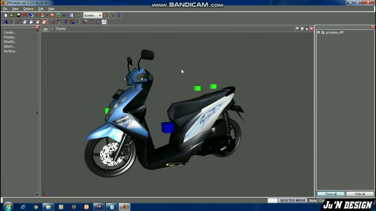 Tutorial Ganti Warna Part Motor GTA SA[ZModeler]
