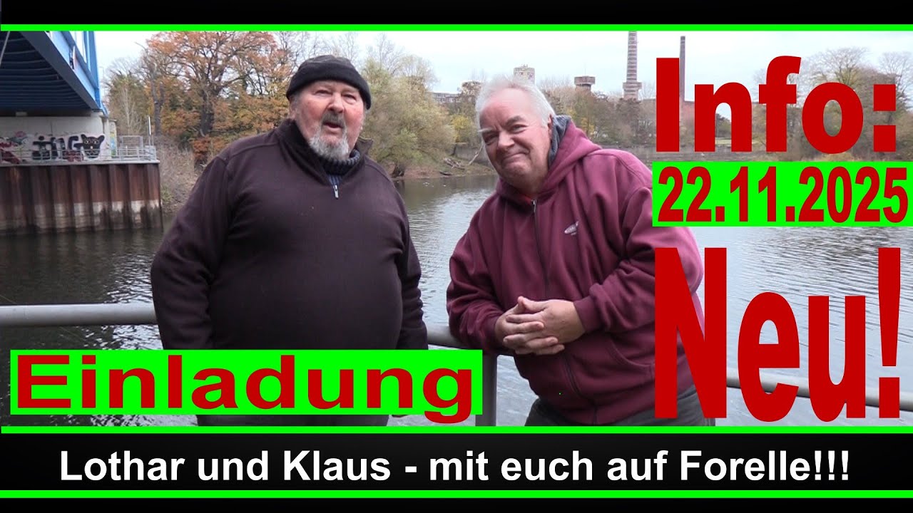 Lothar und Klaus - mit euch auf Forelle! Einladung an Marios Angelteiche in Blumenthal