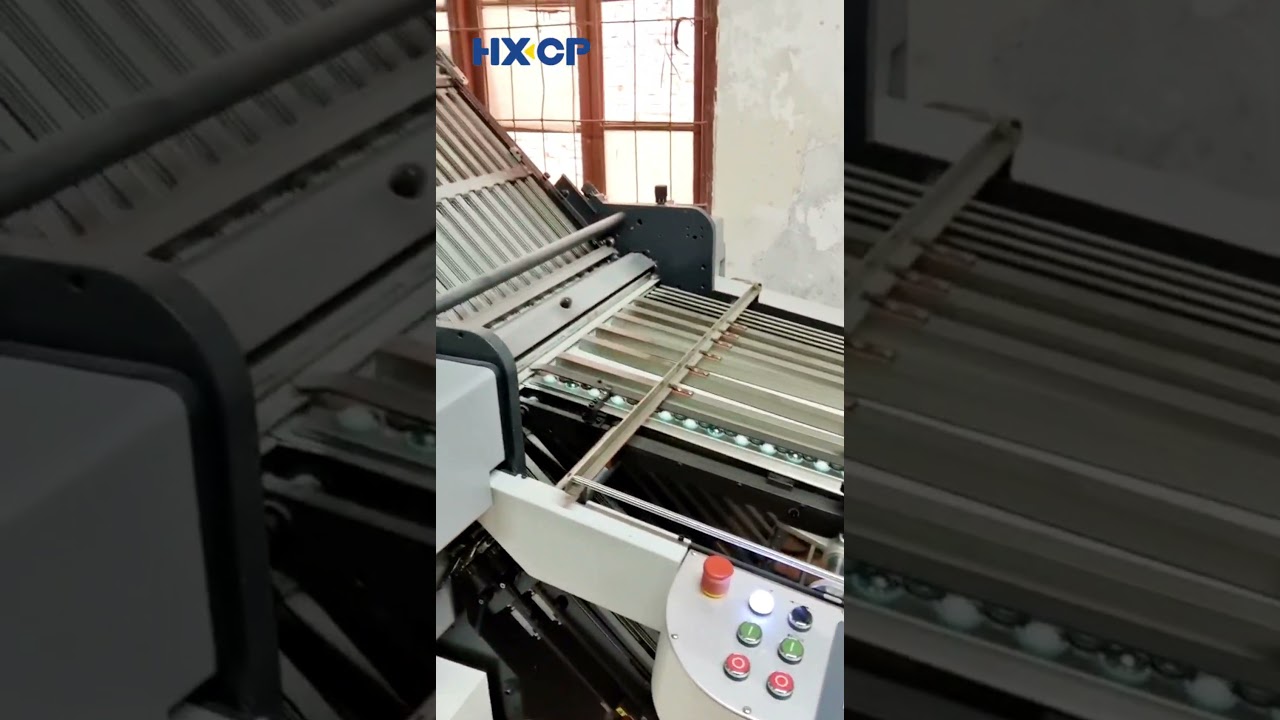 #HXCP CP Round Pile Folding Machine with Vertical Press Stacker Delivery