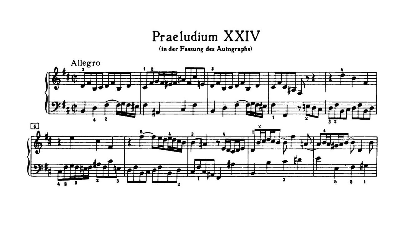 J. S. Bach - Prelude and Fugue in B minor, BWV 893