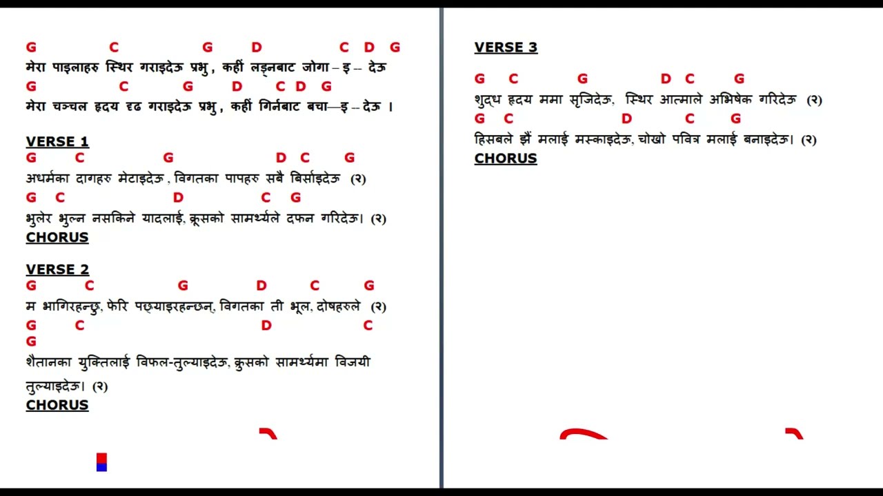 138 Mera Pailaharu Sthir Garaideu Prabhu ।। Elshaddai Songs।। Chord Chart