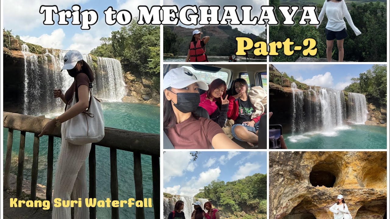 Trip to Meghalaya , Part -2   .//Krang Suri waterfall💧#meghalaya #travel #vlog #mountains #explore
