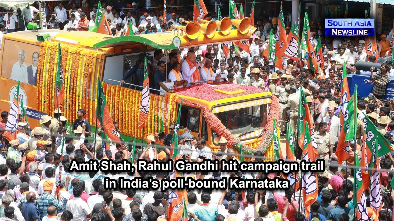 Amit Shah, Rahul Gandhi hit campaign trail in India&rsquo;s poll-bound Karnataka