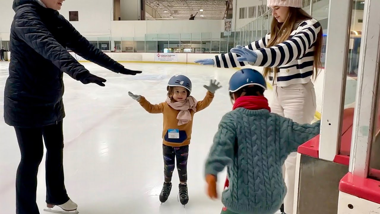 3-YEAR-OLD Nicholas Protsenko is ice skating for the first time