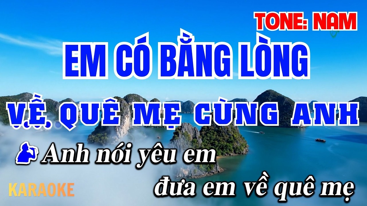 EM CÓ BẰNG LÒNG VỀ QUÊ MẸ CÙNG ANH Karaoke Tone Nam | Phối Mới | Vĩ Nguyễn Beat