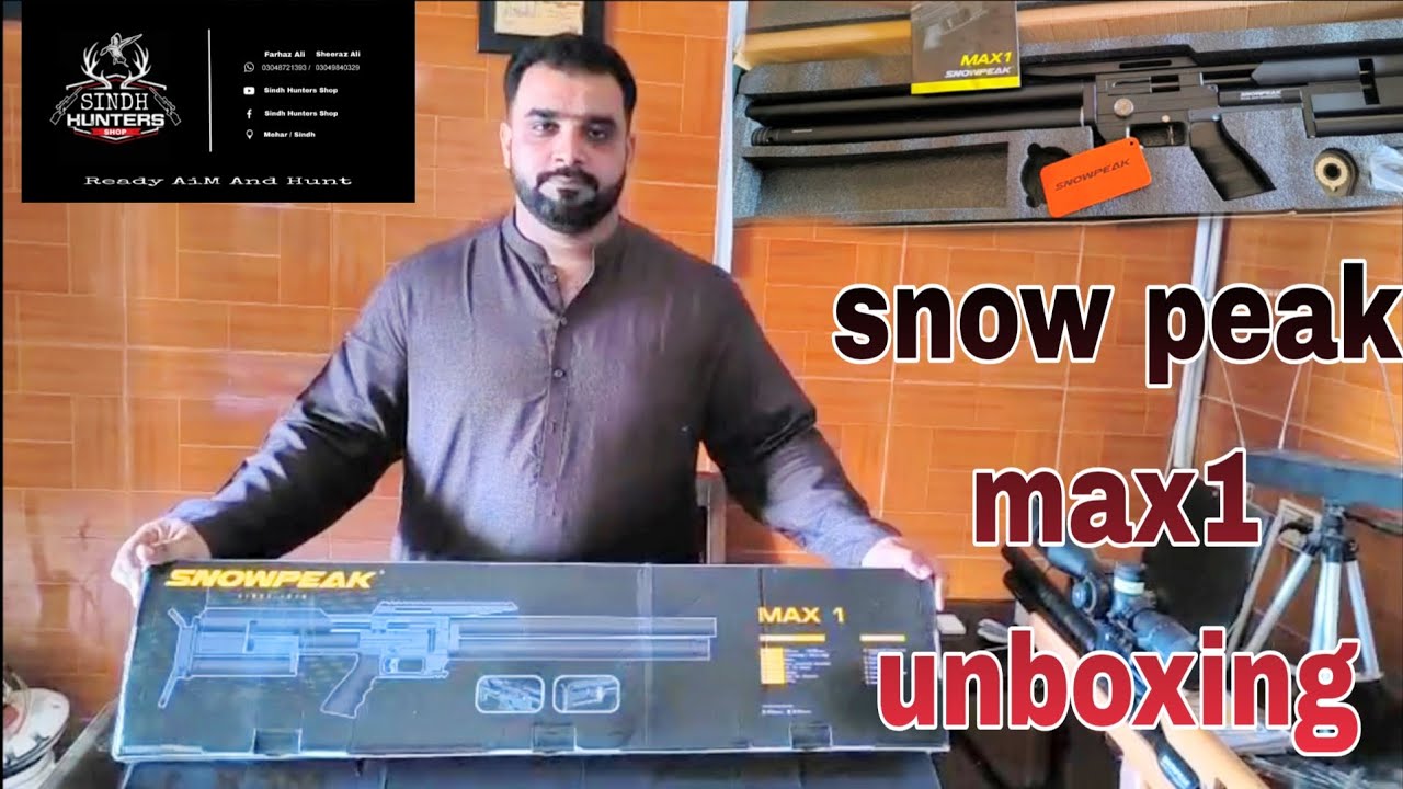 Snowpeak max1 air rifle unboxing 