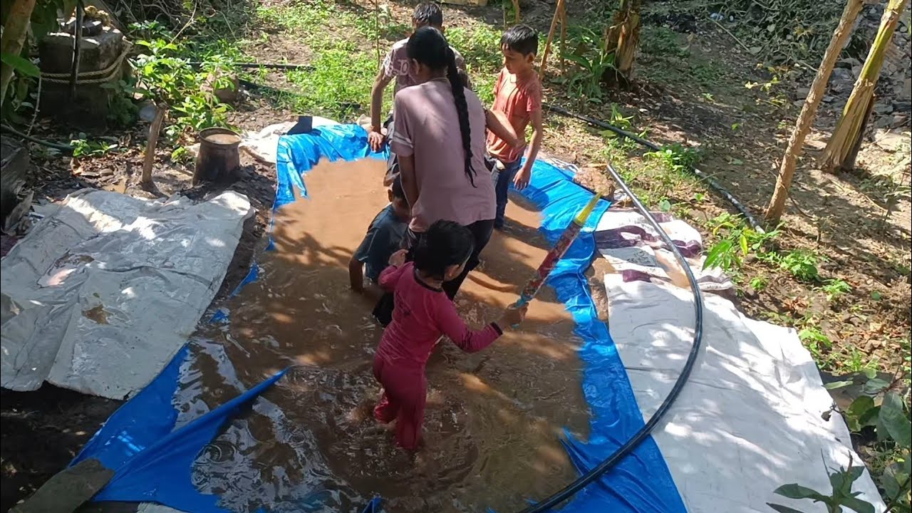 Use and throw swimming pool 😅😅😇