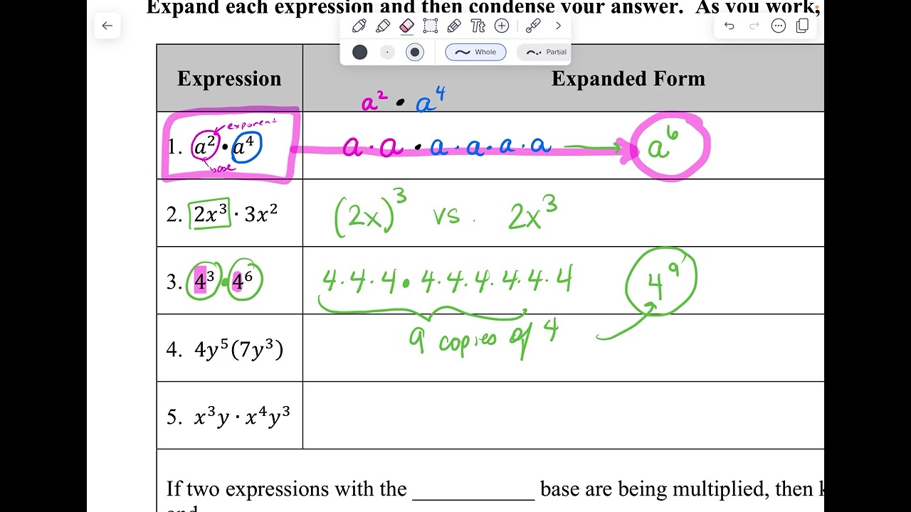 Multiplying Exponent Properties